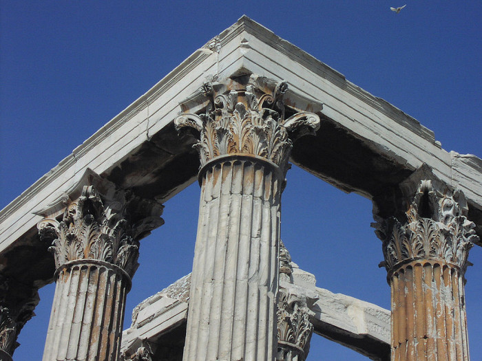 Украшения колонн, Храм Зевса Олимпийского, Афины