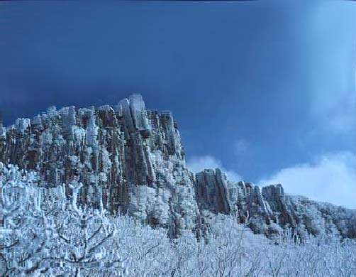Вид на горы Мудынсан в провинции Кванчжу