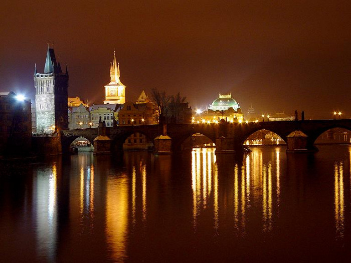 Прага ночью, Чехия