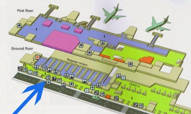 Схема терминала аэропорта Ибицы