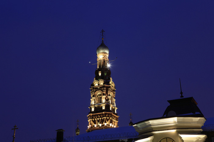 Богоявленский собор Казани, вид на колокольню