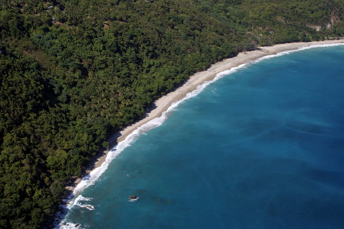 Аэрофотосъёмка пляжа Доминиканской Республики