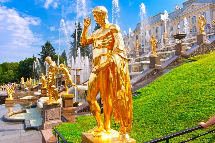Золотые фонтаны в Петергофе, Петродворец, Санкт-Петербург