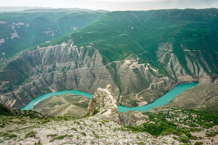 Сулакский каньон в Дагетане, вид