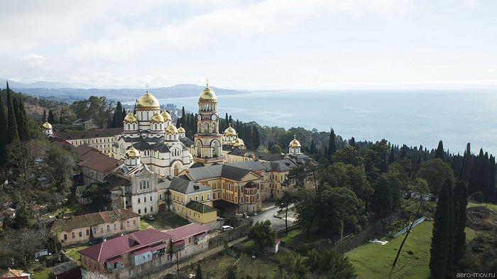 Новоафонский монастырь, вид с воздуха