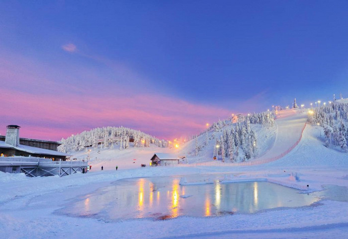 Панорама ночного спуска, Финляндия