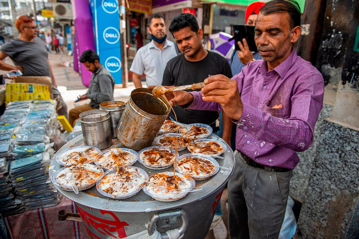 Индийская уличная еда в Дели