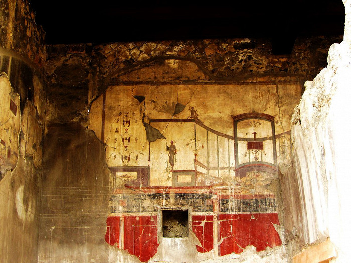 Геркуланум, фреска на стене коллегии Августа