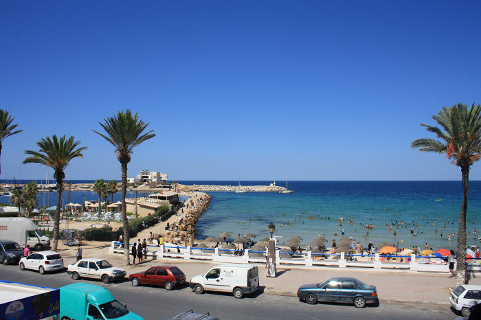 Вид на пляж Монастира, Тунис