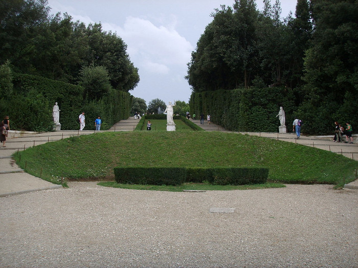 Сады Боболи, аллея и статуи