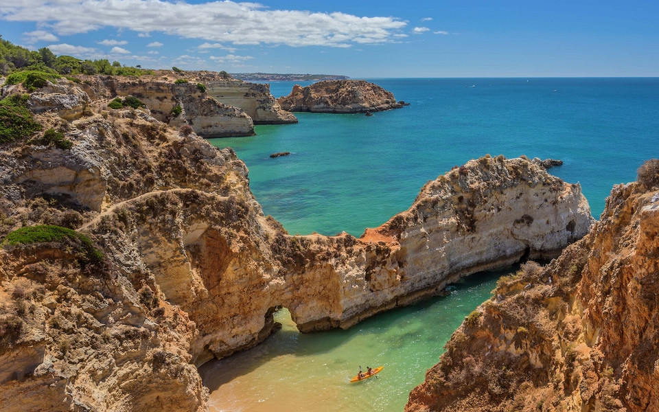 Албуфейра, Португалия, красивые морские пейзажи