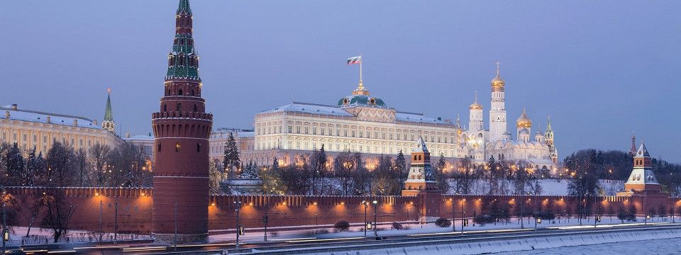Вид на Кремль зимой, Москва