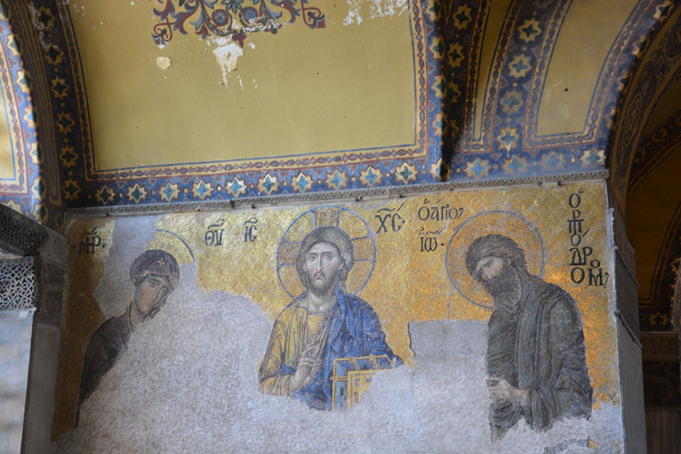 Мозаика в соборе Святой Софии в Стамбуле