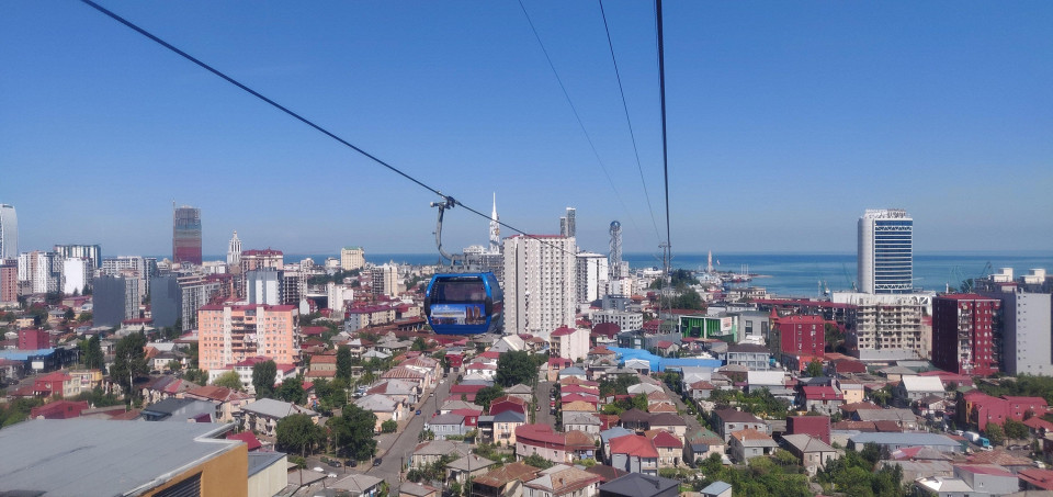 Канатная дорога Батуми, вид на город и море