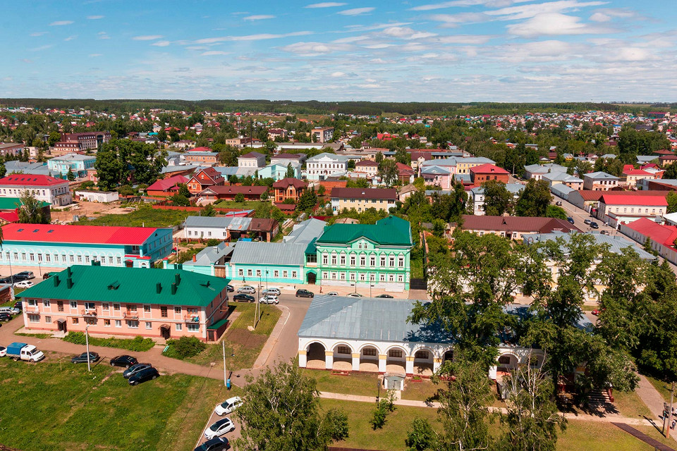 Вид на Елабугу, исторические здания