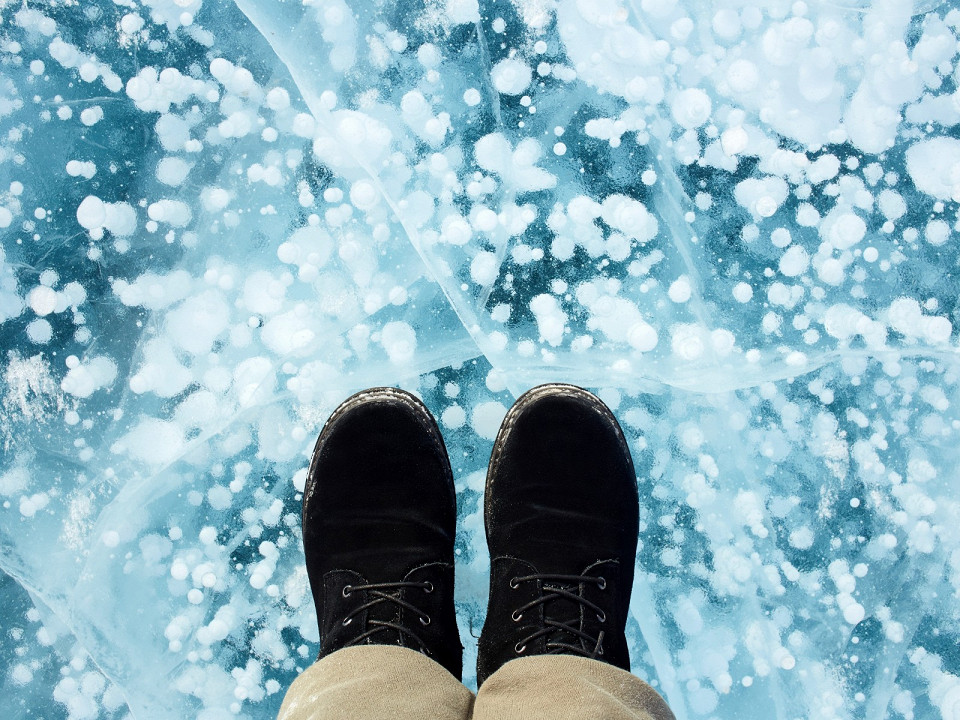 Опасный айс-флоатинг на Байкале 2