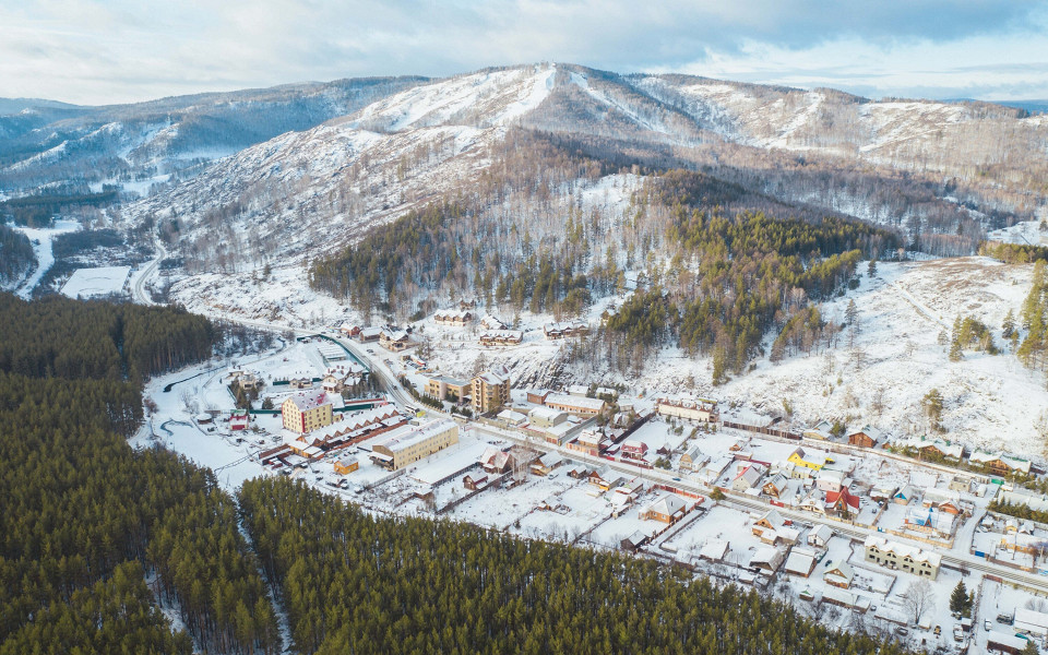 Абзаково, Россия, вид с воздуха