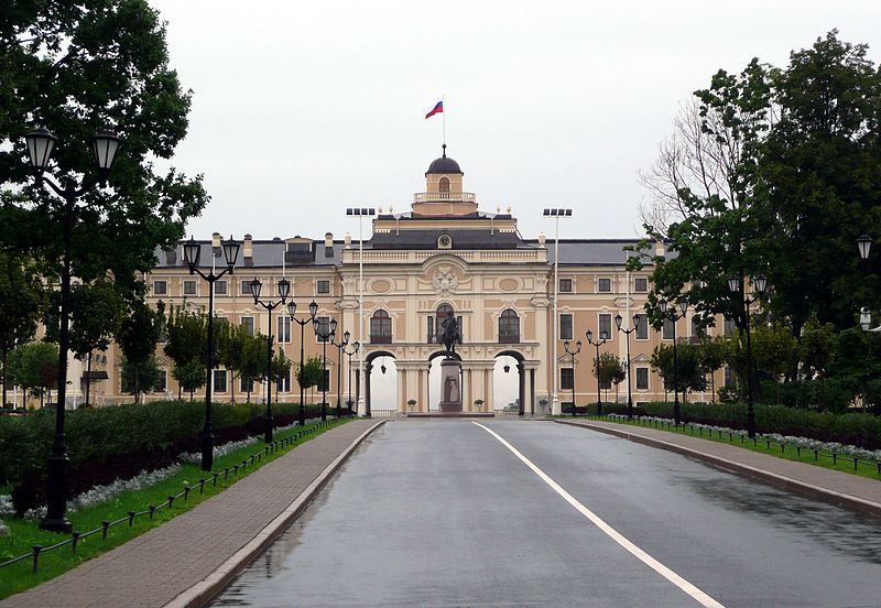 Константиновский дворец, вид с Петергофской дороги, Стрельна
