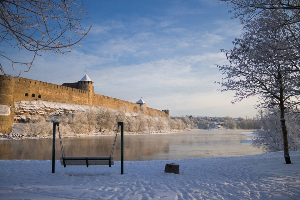 Ивангородская крепость зимой