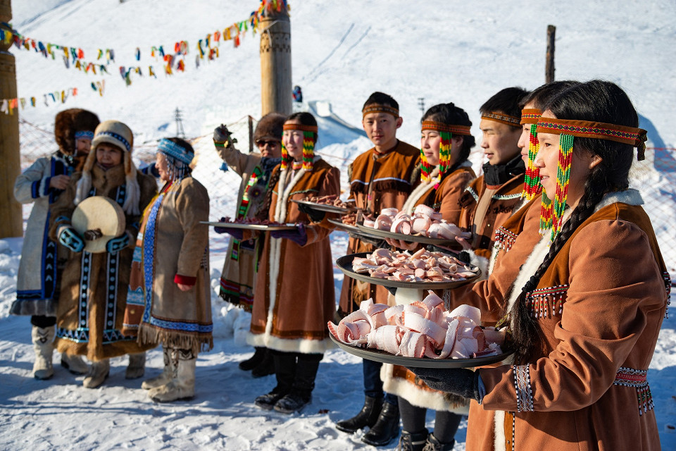 Якутск, Республика Саха, строганина