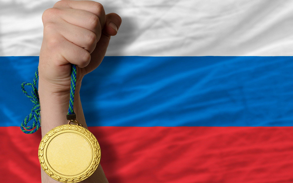 Россия, флаг, медаль, спорт