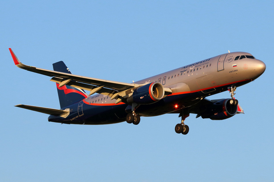Airbus A320 авиакомпании «Аэрофлот» с «шарклетами»