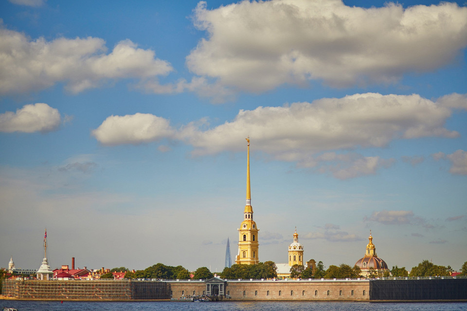 Вид на Петропавловскую крепость, Санкт-Петербург