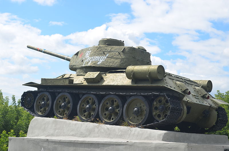 Танк Т-34 в Михайлове, Рязанская область