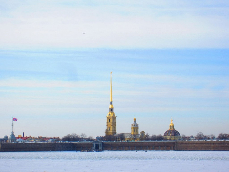 Петропавловская крепость зимой, Санкт-Петербург