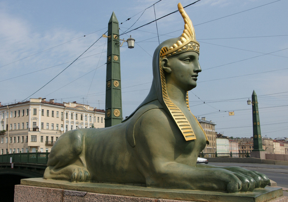 Сфинкс, Египетский мост в Санкт-Петербурге