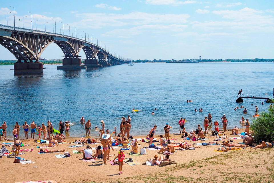 Городской пляж в Саратове