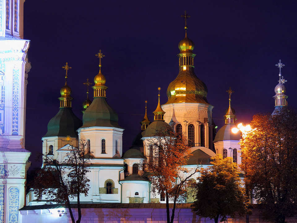 Софийский собор ночью