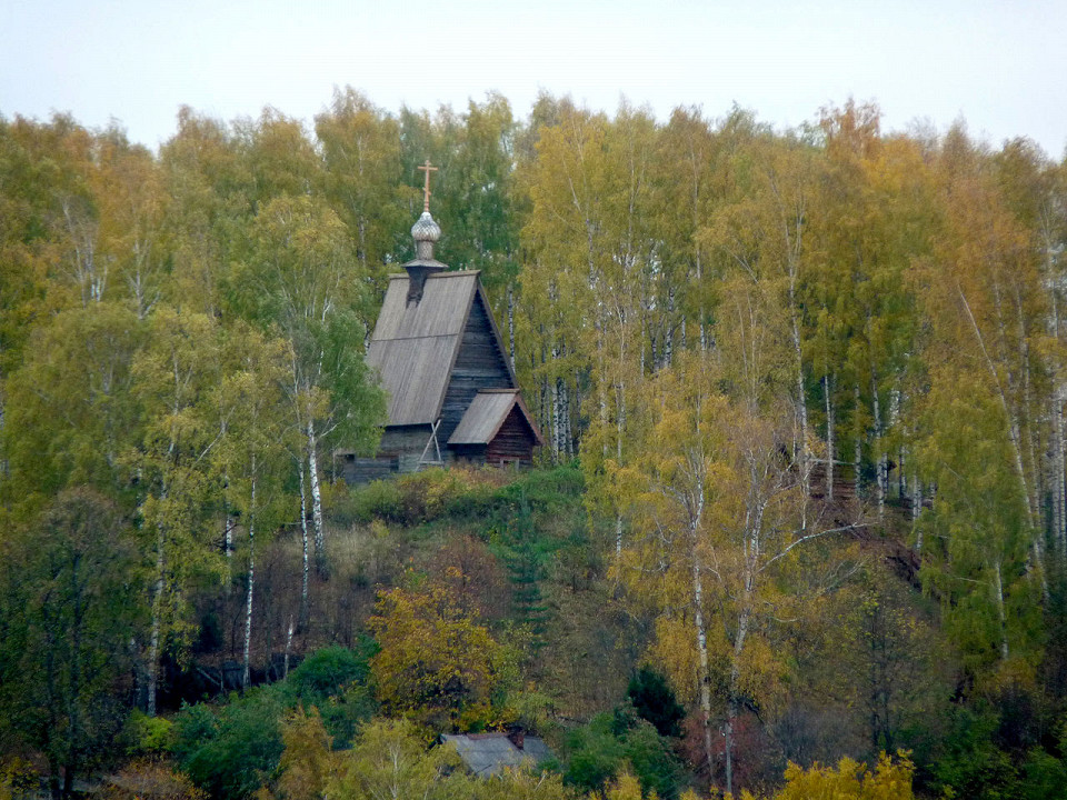Вид на Воскресенскую деревянную церковь, Плес