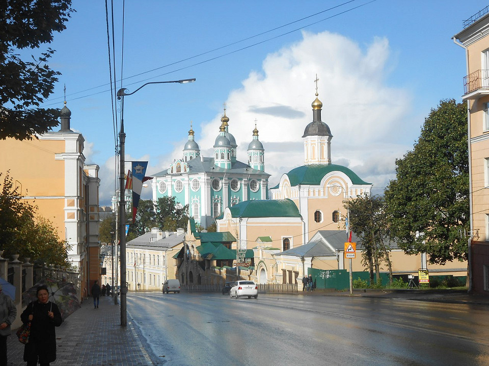 Успенский собор, дорога, Смоленск