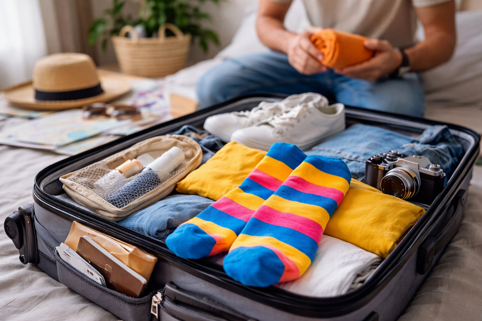 Носки в чемодане