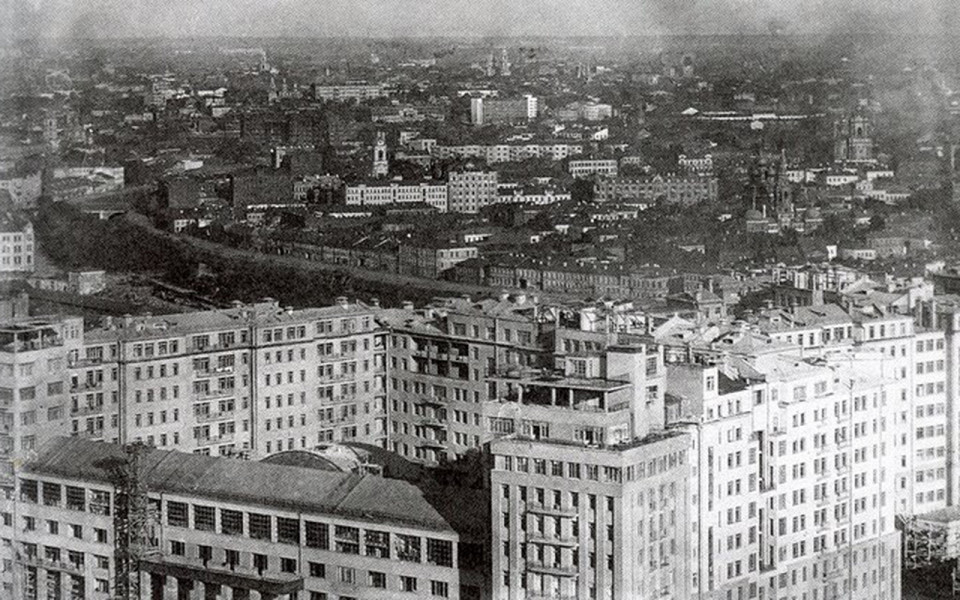 Вид на дом с высоты птичьего полёта, 1931 год, Москва