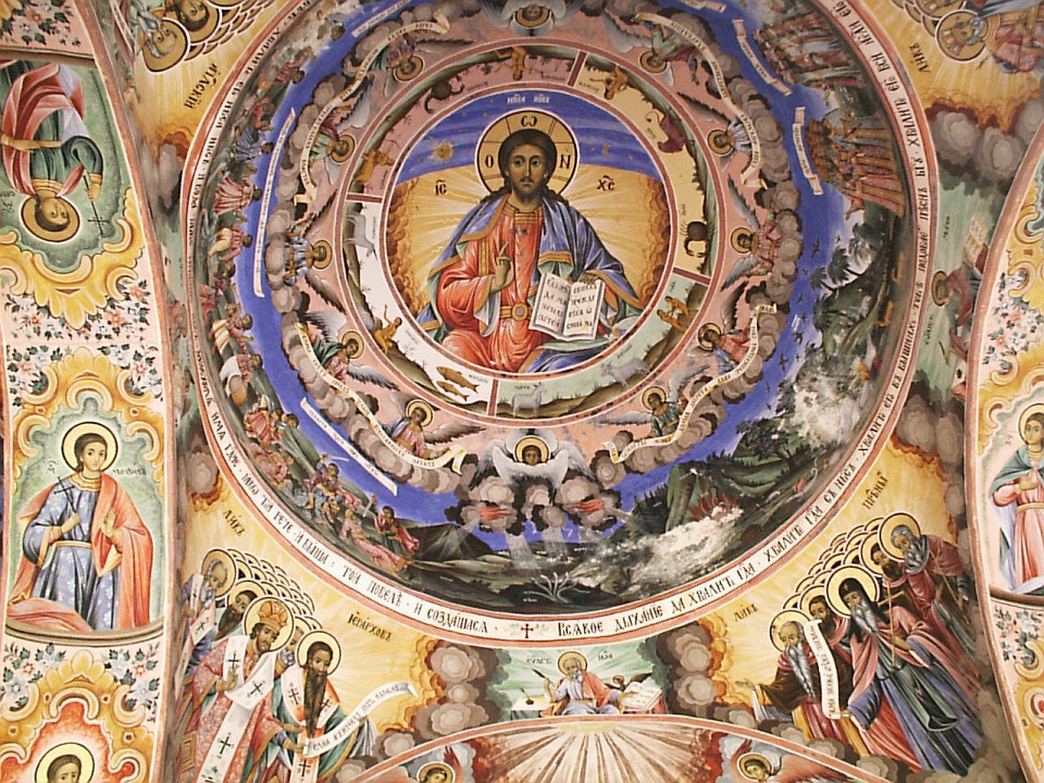 Рильский монастырь, фрески в главной церкви
