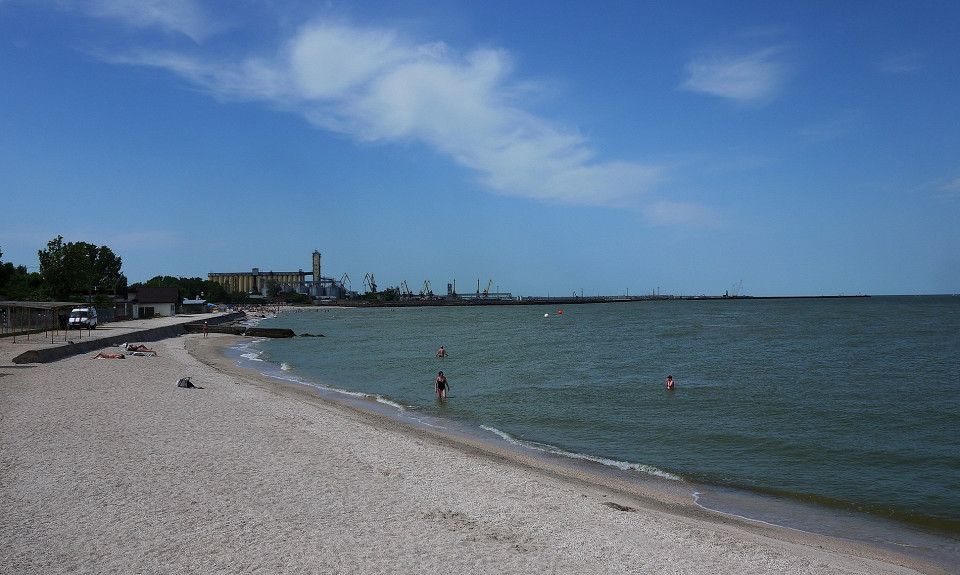 Пляж в Ейске, вид