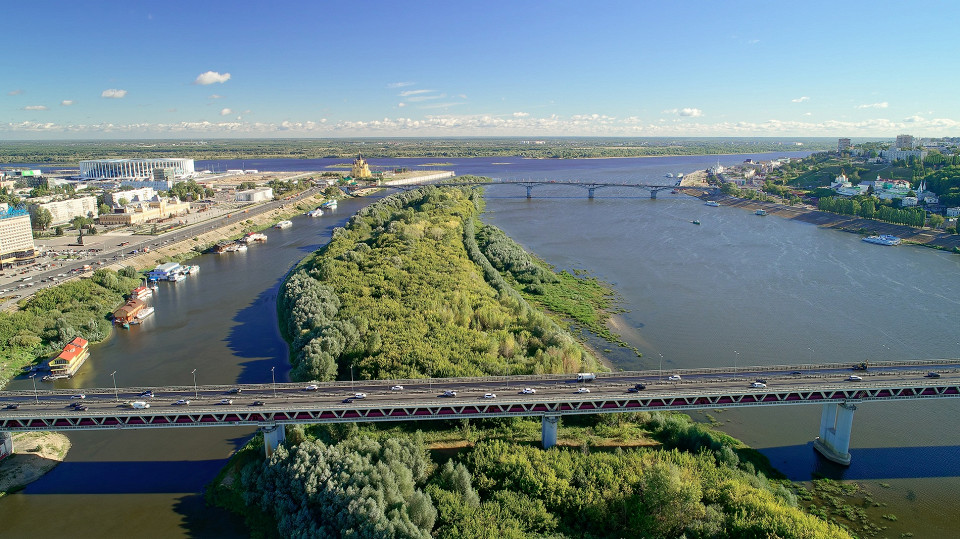 Нижний Новгород, мост через реку