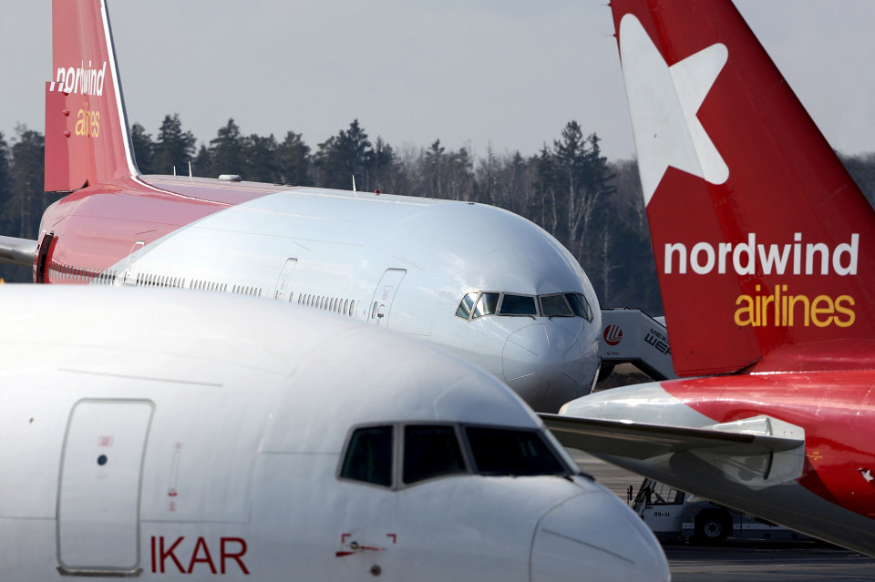 Самолеты авиакомпании Nordwind в аэропорту Шереметьево