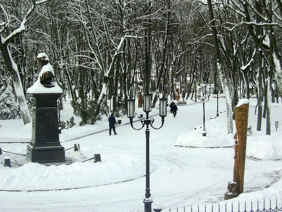 Парк-музей имени А.К.Толстого в Брянске, зима