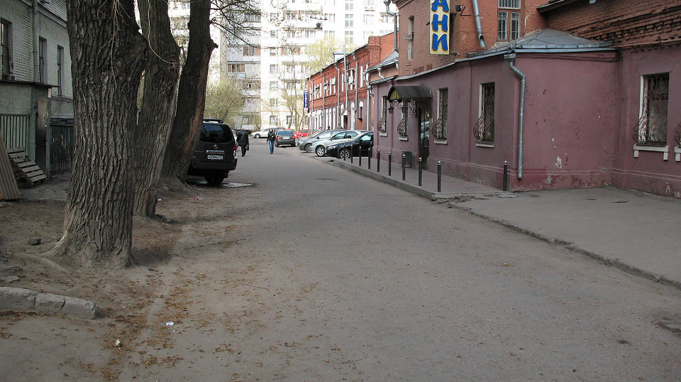 Вид на Банный проезд в Москве