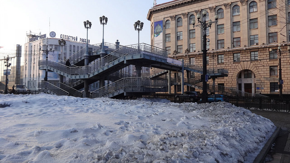 Пешеходный виадук на площади Ленина, Хабаровск