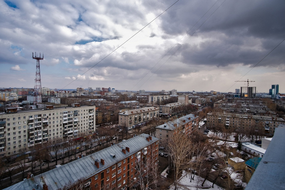 Новосибирск в пасмурный день