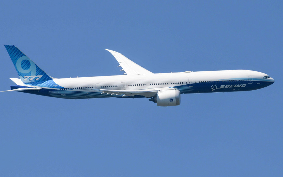 Боинг, 777, самолет, небо, полет
