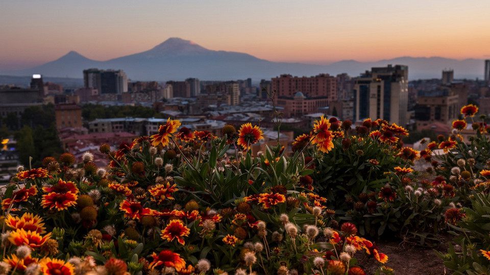 Вид на Ереван и Арарат, Армения