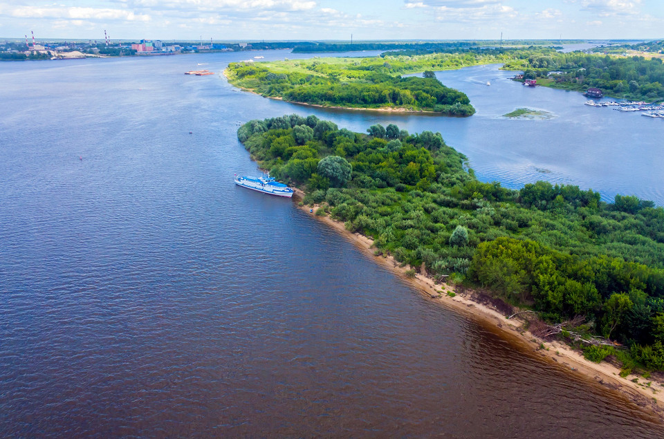 Вид с канатной дороги, Нижний Новгород