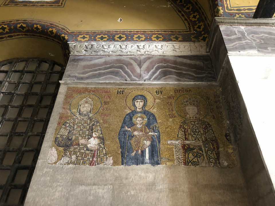 Мозаики в соборе Святой Софии в Стамбуле