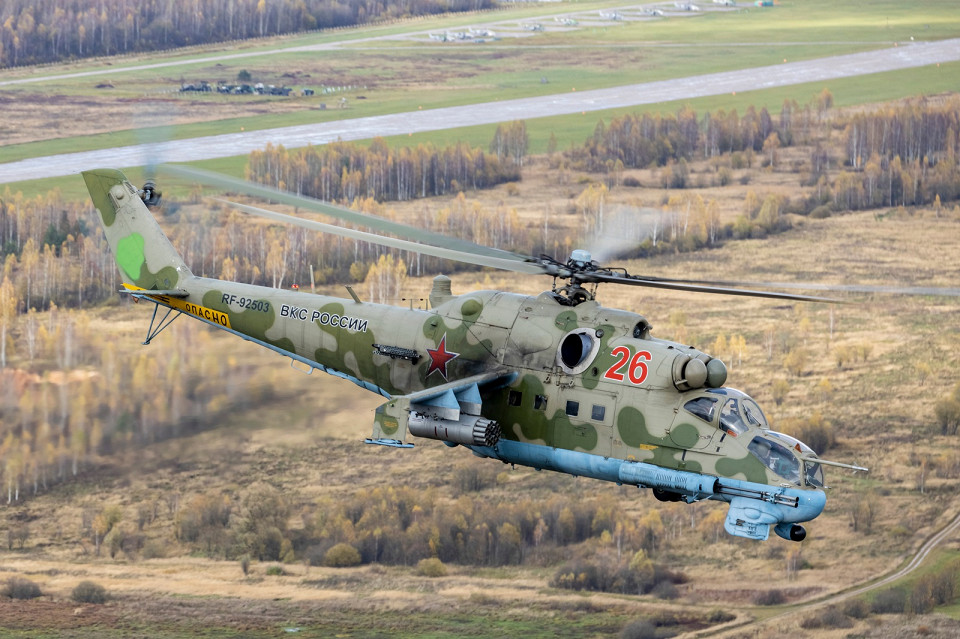 Учебно-тренировочный полет российского вертолета Ми-24, Торжок