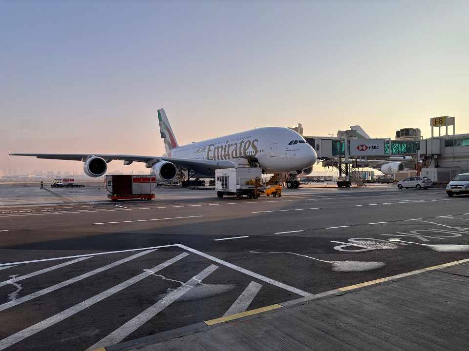 Самолет Emirates Airlines, Дубай, ОАЭ